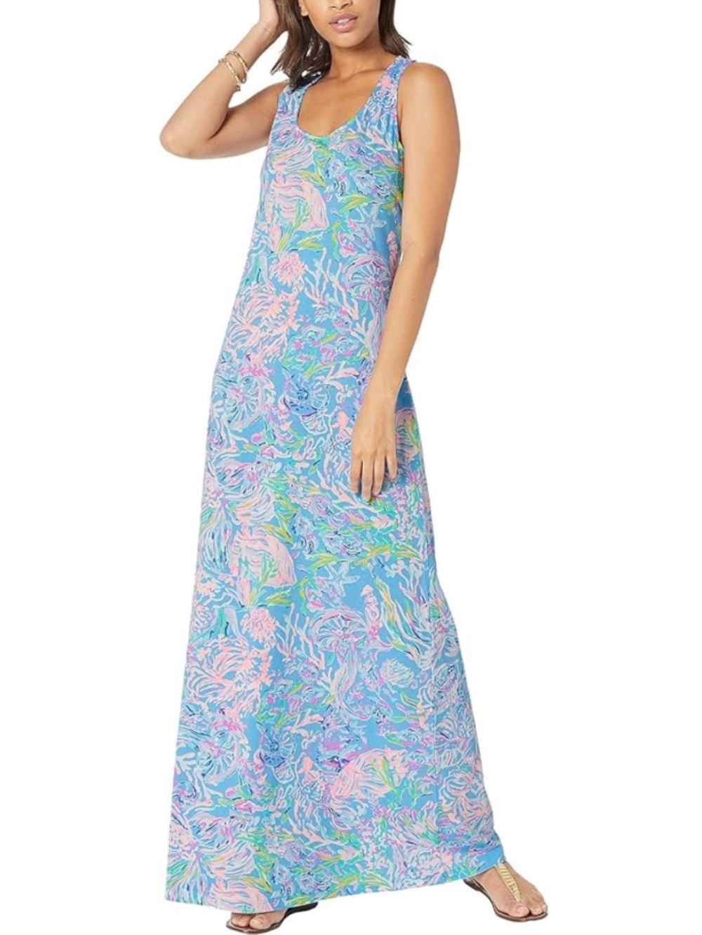 NWT Lilly Pulitzer Women's Treena Maxi Dress All Together Now Medium